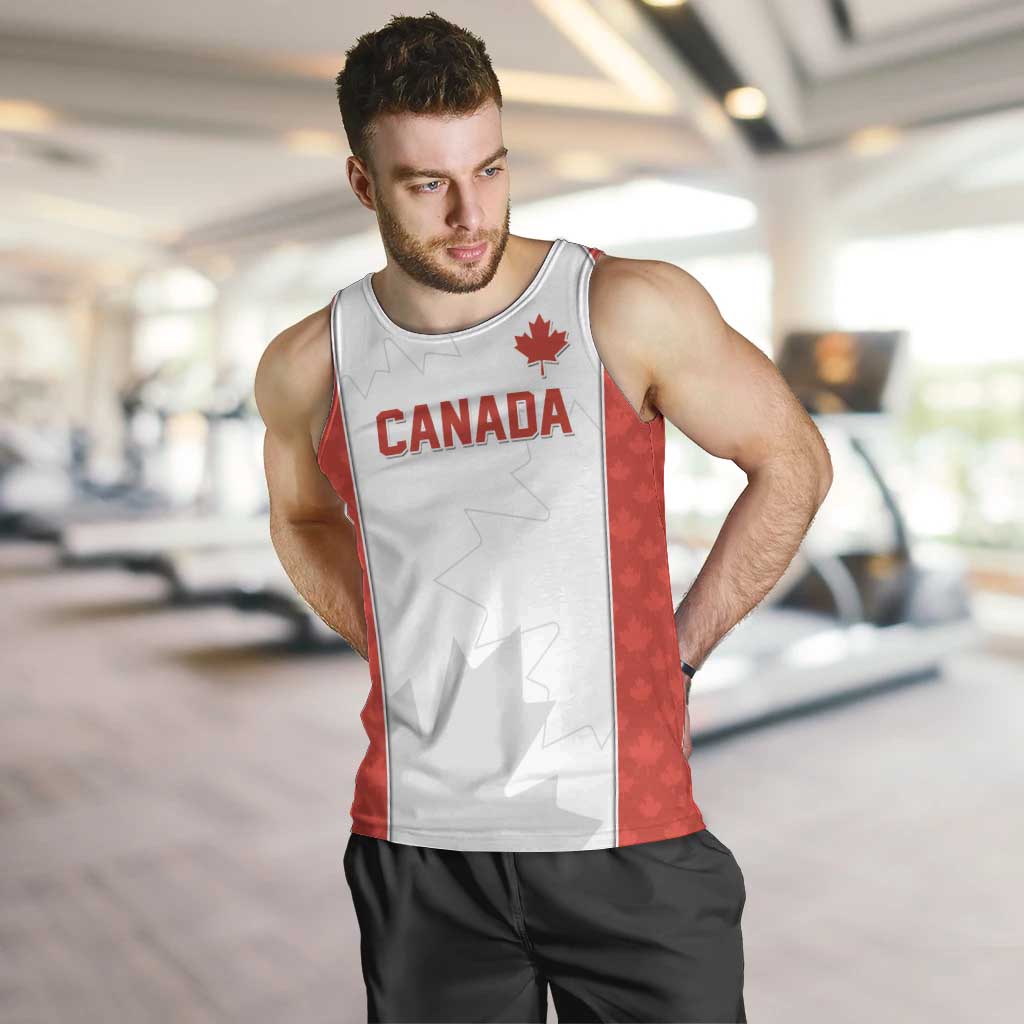 World Football 2026 Canada Custom Men Tank Top Maple Leaf Seamless Pattern - Wonder Print Shop