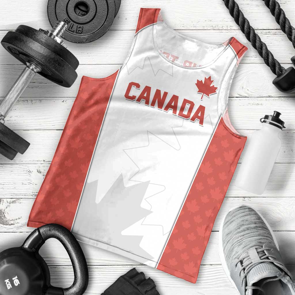 World Football 2026 Canada Custom Men Tank Top Maple Leaf Seamless Pattern - Wonder Print Shop