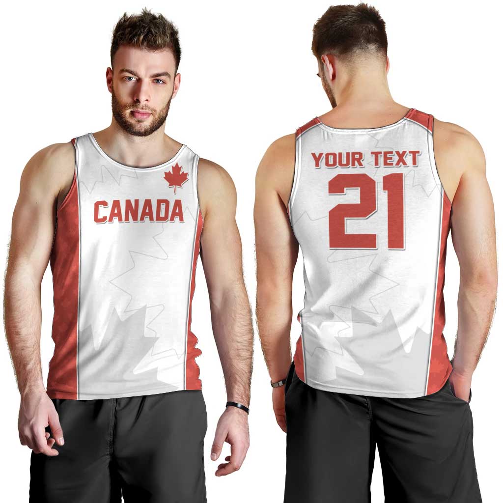 World Football 2026 Canada Custom Men Tank Top Maple Leaf Seamless Pattern - Wonder Print Shop