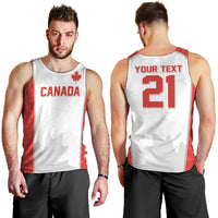 World Football 2026 Canada Custom Men Tank Top Maple Leaf Seamless Pattern - Wonder Print Shop