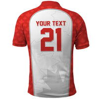 World Football 2026 Canada Custom Polo Shirt Maple Leaf Seamless Pattern - Wonder Print Shop