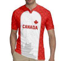 World Football 2026 Canada Custom Rugby Jersey Maple Leaf Seamless Pattern - Wonder Print Shop
