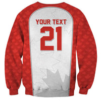 World Football 2026 Canada Custom Sweatshirt Maple Leaf Seamless Pattern - Wonder Print Shop