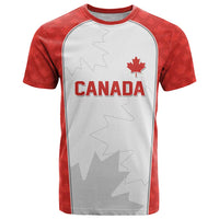 World Football 2026 Canada Custom T Shirt Maple Leaf Seamless Pattern - Wonder Print Shop