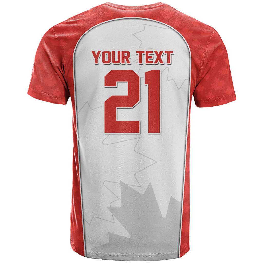 World Football 2026 Canada Custom T Shirt Maple Leaf Seamless Pattern - Wonder Print Shop