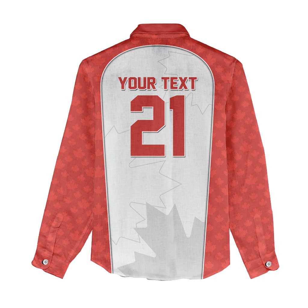 World Football 2026 Canada Custom Women Casual Shirt Maple Leaf Seamless Pattern - Wonder Print Shop