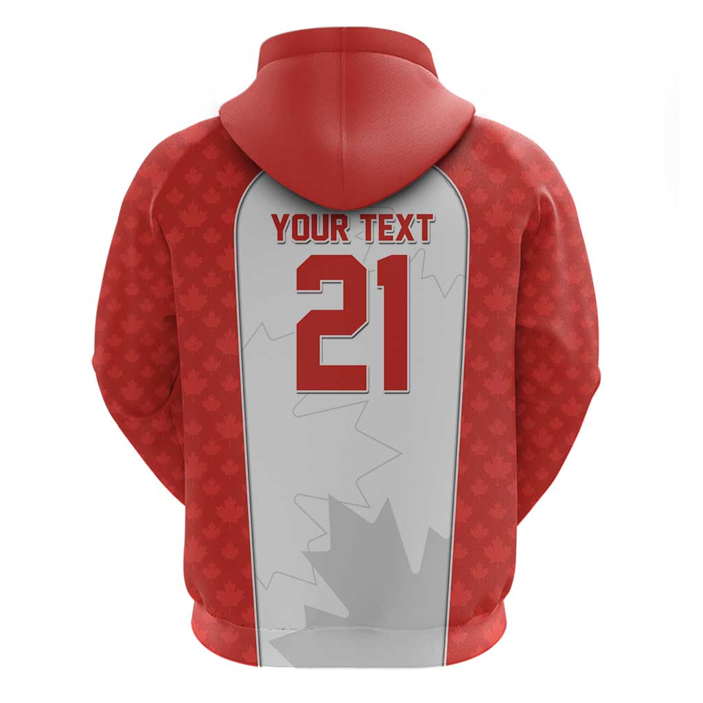 World Football 2026 Canada Custom Zip Hoodie Maple Leaf Seamless Pattern - Wonder Print Shop