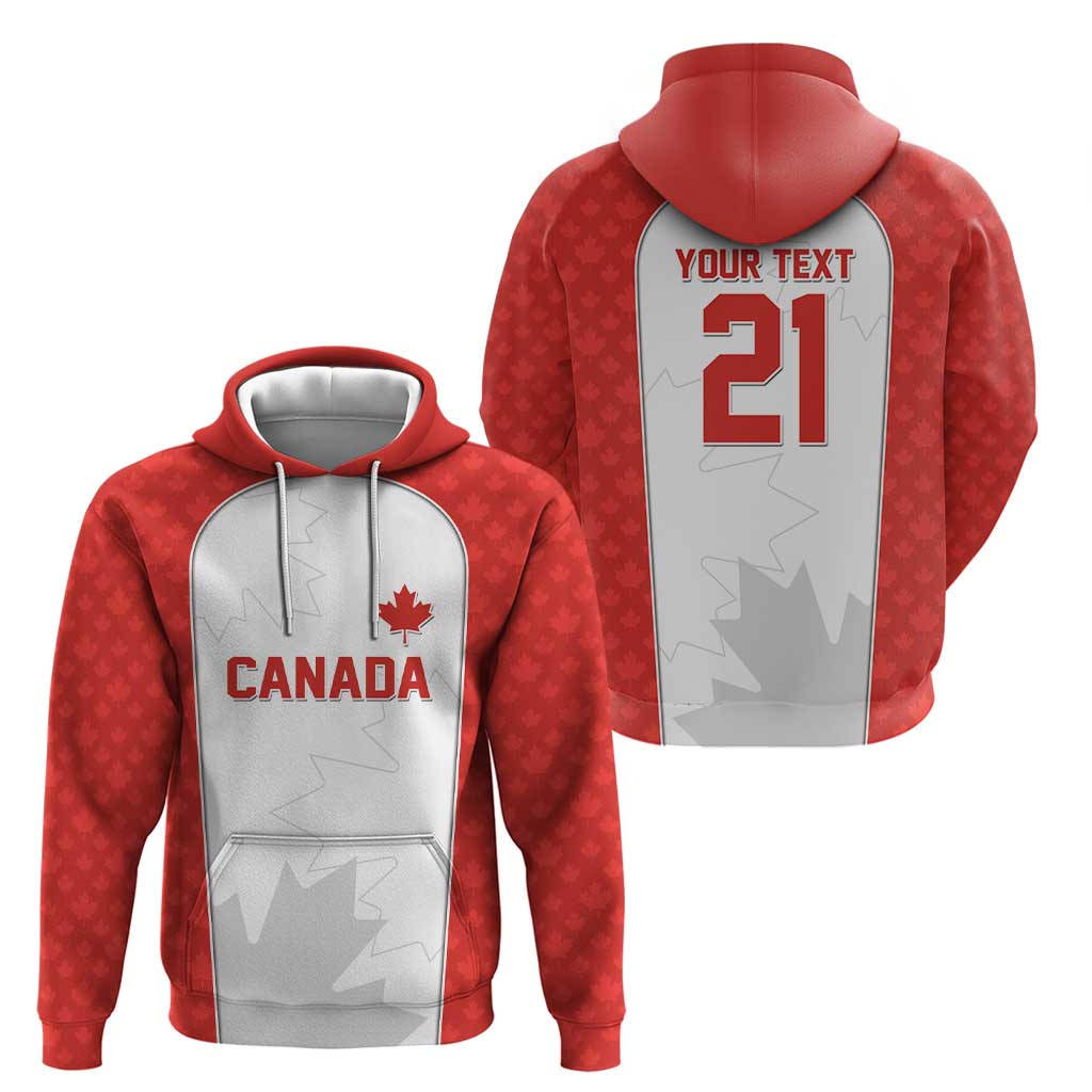 World Football 2026 Canada Custom Zip Hoodie Maple Leaf Seamless Pattern - Wonder Print Shop