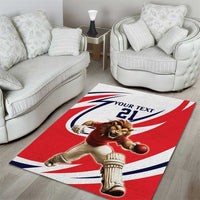 England Lion Mascot Cricket Custom Area Rug Unique Pattern