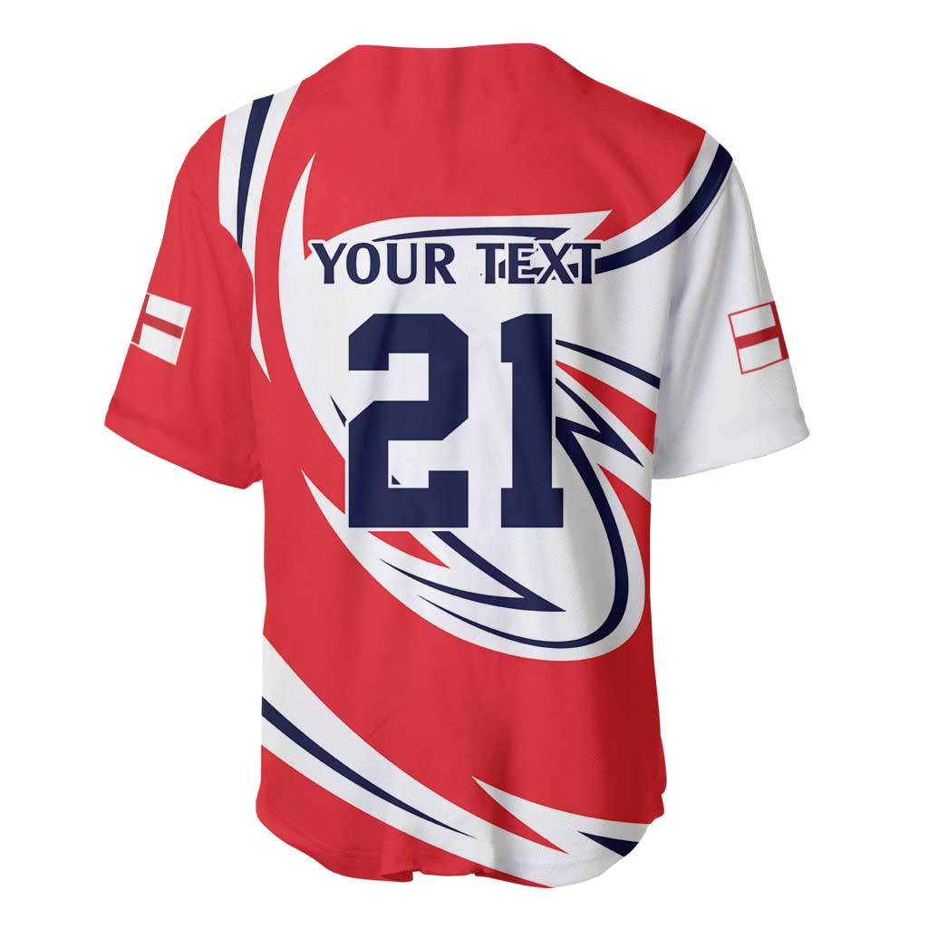 England Lion Mascot Cricket Custom Baseball Jersey Unique Pattern