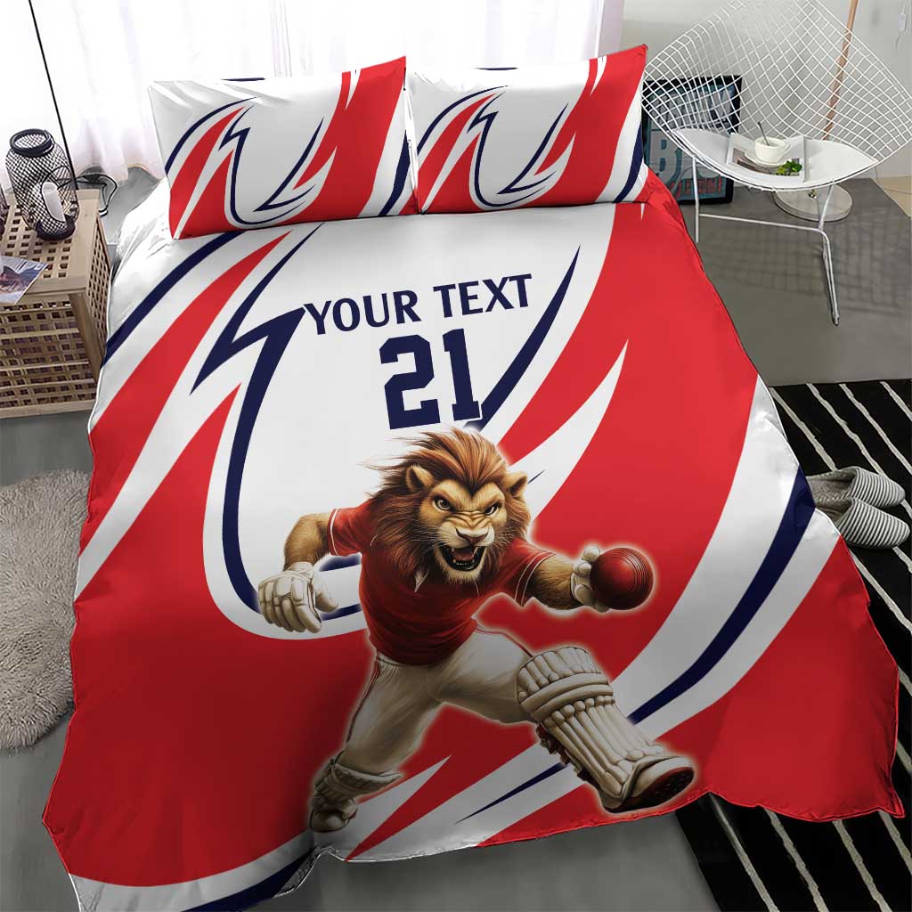 England Lion Mascot Cricket Custom Bedding Set Unique Pattern