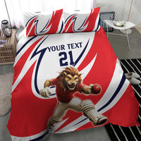 England Lion Mascot Cricket Custom Bedding Set Unique Pattern