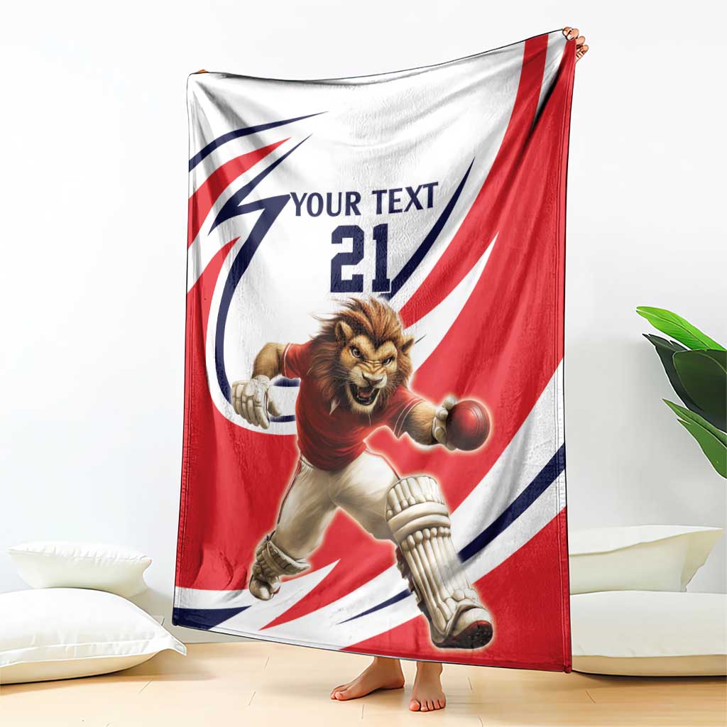 England Lion Mascot Cricket Custom Blanket Unique Pattern