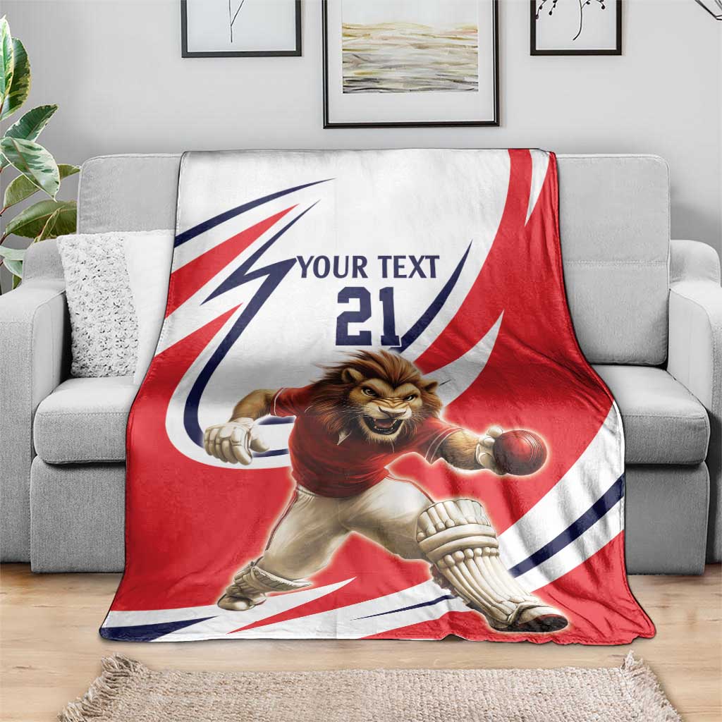 England Lion Mascot Cricket Custom Blanket Unique Pattern