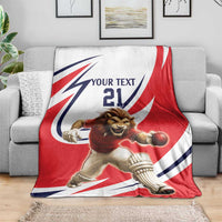 England Lion Mascot Cricket Custom Blanket Unique Pattern