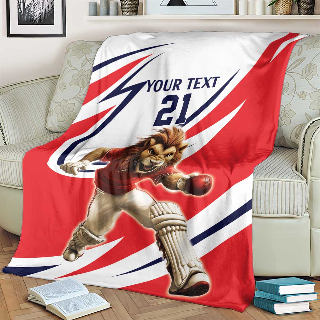 England Lion Mascot Cricket Custom Blanket Unique Pattern