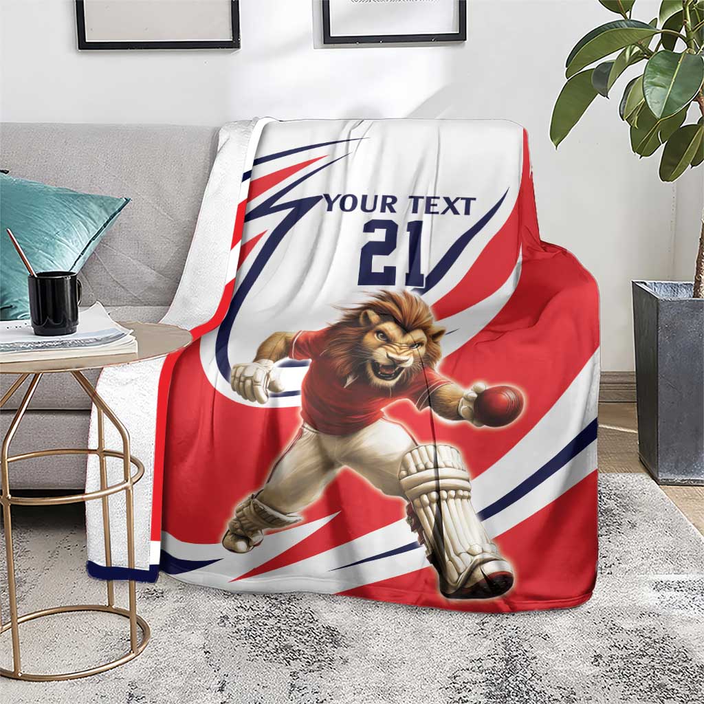 England Lion Mascot Cricket Custom Blanket Unique Pattern