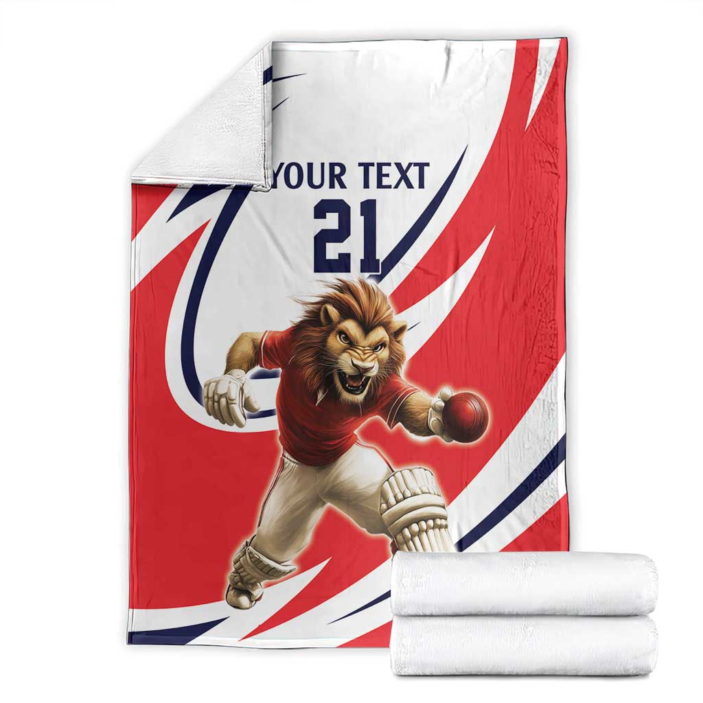 England Lion Mascot Cricket Custom Blanket Unique Pattern