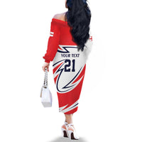 England Lion Mascot Cricket Custom Family Matching Off The Shoulder Long Sleeve Dress and Hawaiian Shirt Unique Pattern