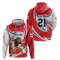 England Lion Mascot Cricket Custom Hoodie Unique Pattern