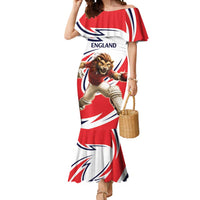 England Lion Mascot Cricket Custom Mermaid Dress Unique Pattern