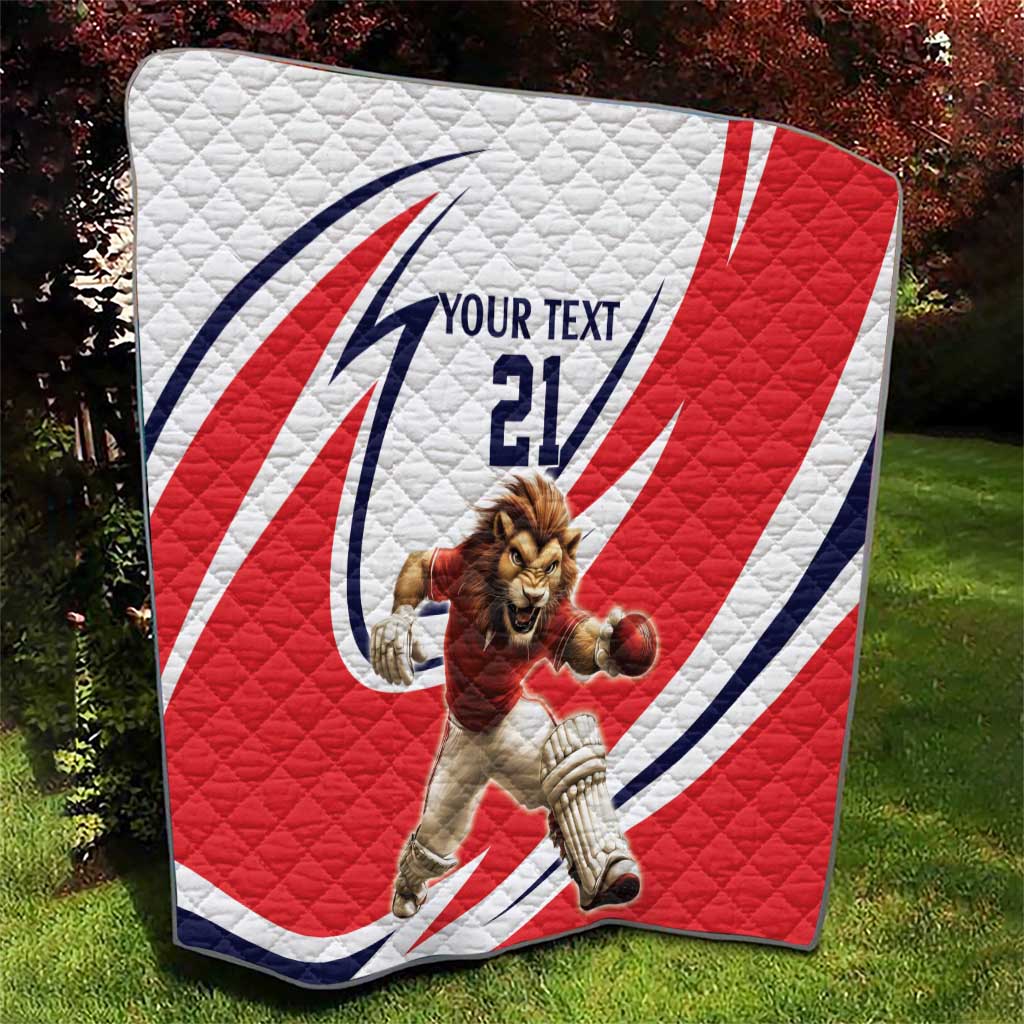 England Lion Mascot Cricket Custom Quilt Unique Pattern