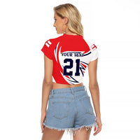 England Lion Mascot Cricket Custom Raglan Cropped T Shirt Unique Pattern