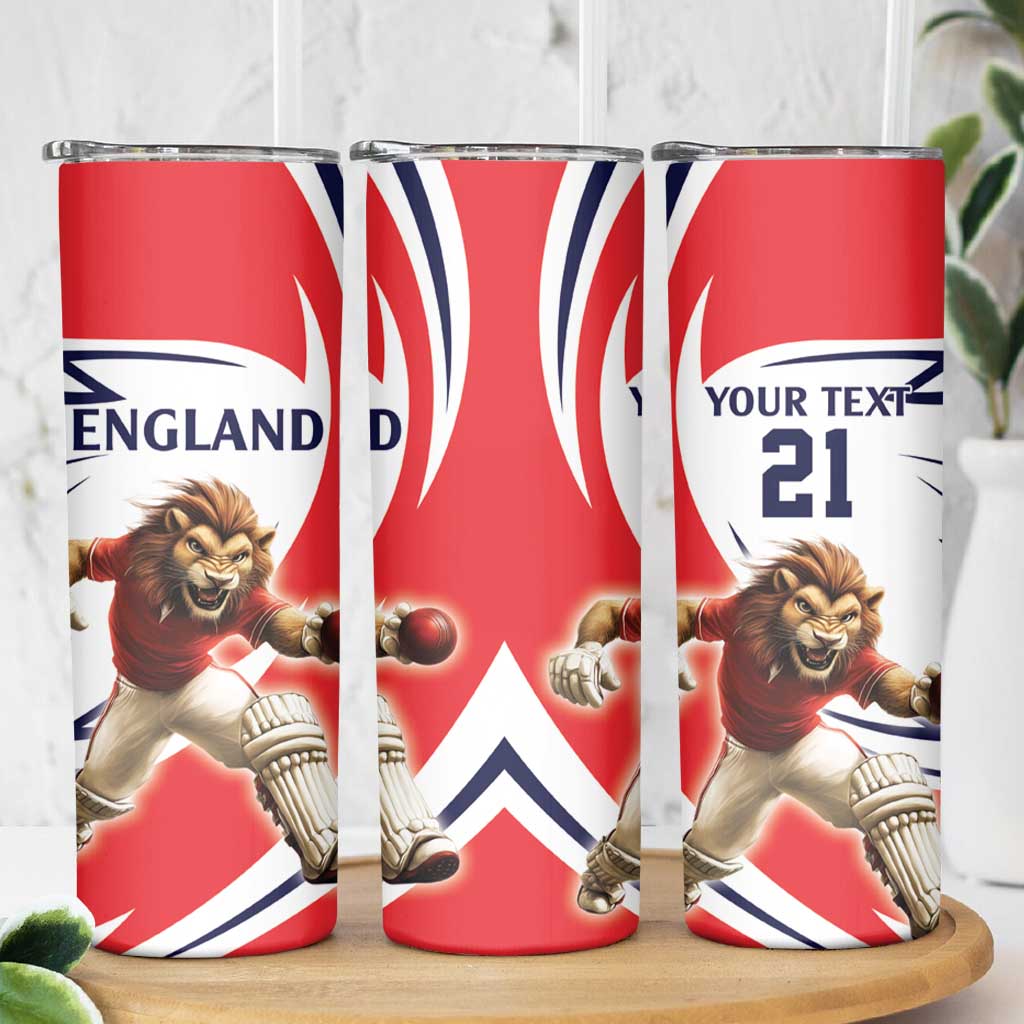 England Lion Mascot Cricket Custom Skinny Tumbler Unique Pattern