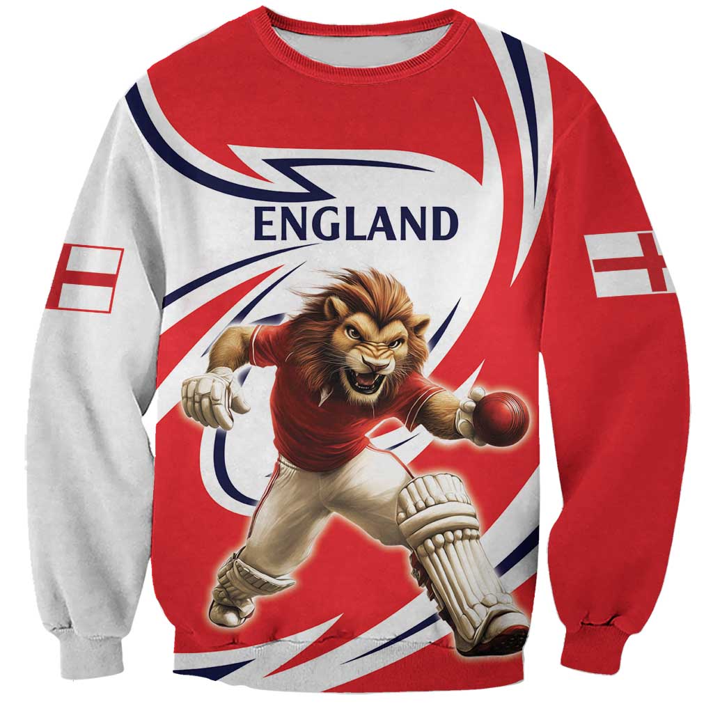 England Lion Mascot Cricket Custom Sweatshirt Unique Pattern