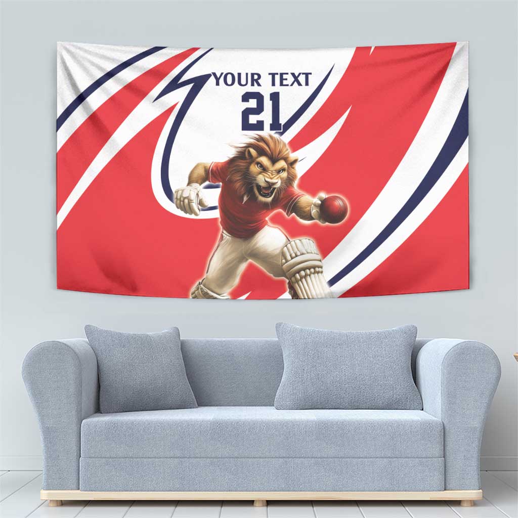 England Lion Mascot Cricket Custom Tapestry Unique Pattern