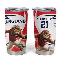 England Lion Mascot Cricket Custom Tumbler Cup Unique Pattern