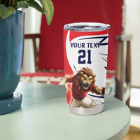 England Lion Mascot Cricket Custom Tumbler Cup Unique Pattern
