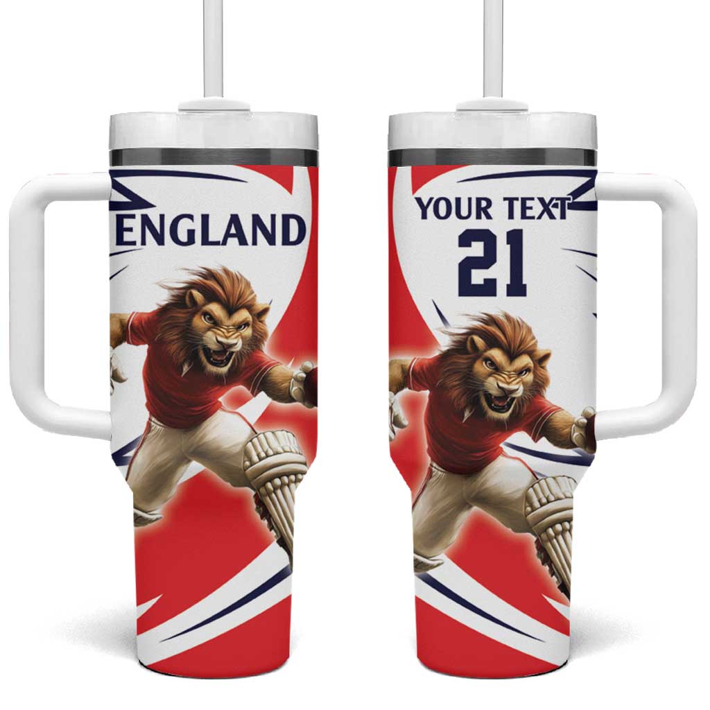 England Lion Mascot Cricket Custom Tumbler With Handle Unique Pattern