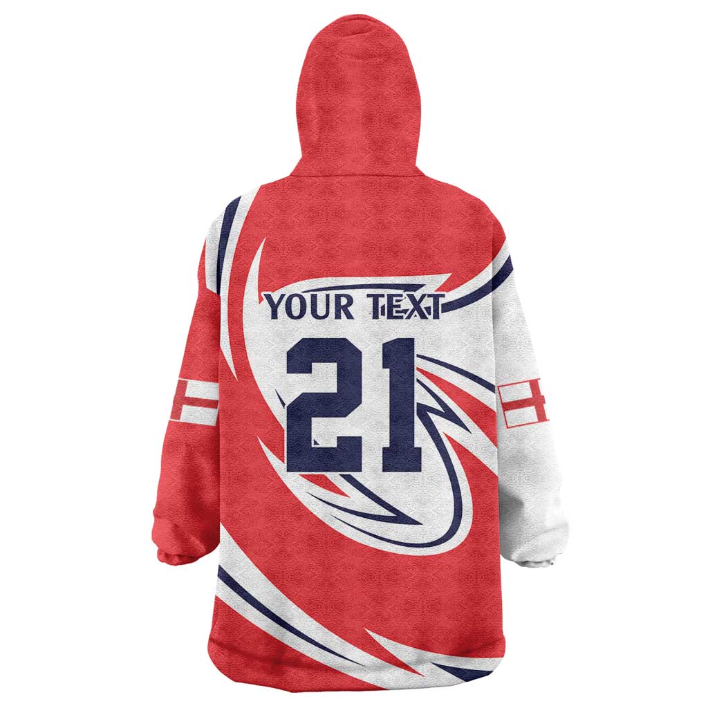 England Lion Mascot Cricket Custom Wearable Blanket Hoodie Unique Pattern