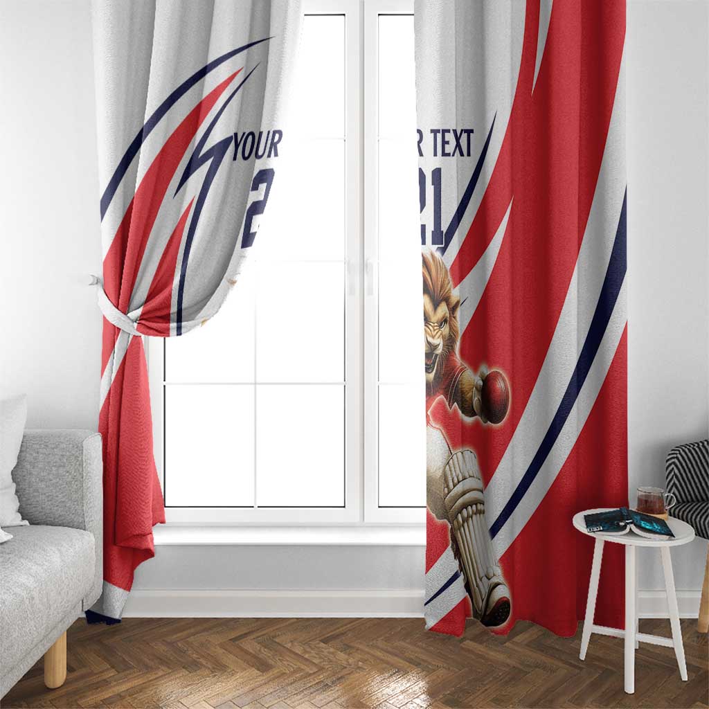 England Lion Mascot Cricket Custom Window Curtain Unique Pattern