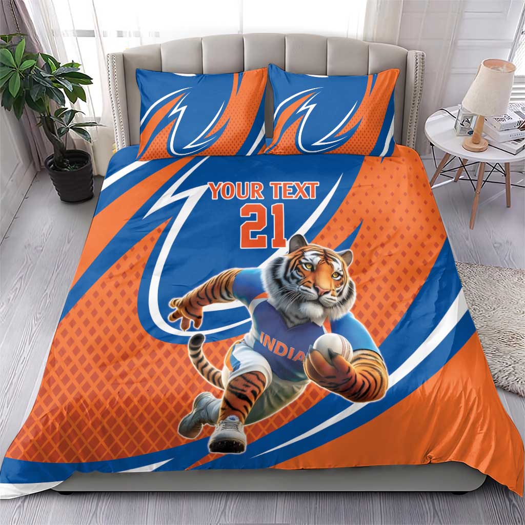 Indian Bengal Tiger Cricket Custom Bedding Set Unique Pattern