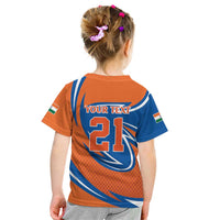 Indian Bengal Tiger Cricket Custom Kid T Shirt Unique Pattern