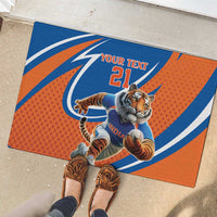 Indian Bengal Tiger Cricket Custom Rubber Doormat Unique Pattern