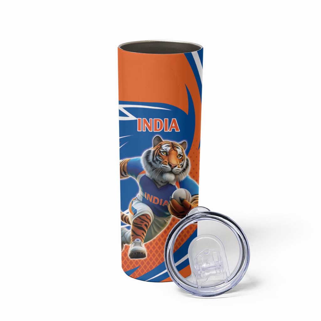 Indian Bengal Tiger Cricket Custom Skinny Tumbler Unique Pattern