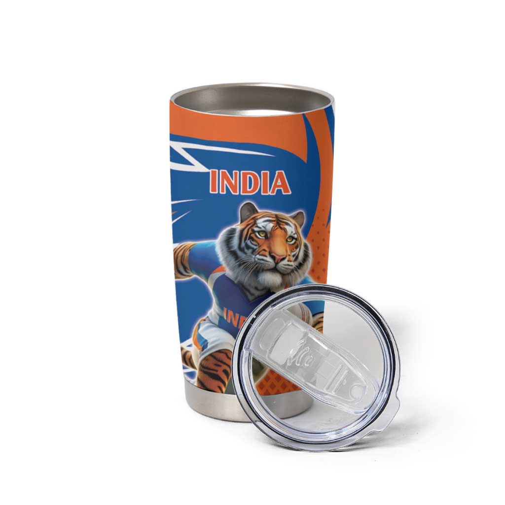 Indian Bengal Tiger Cricket Custom Tumbler Cup Unique Pattern