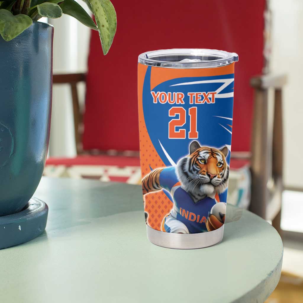 Indian Bengal Tiger Cricket Custom Tumbler Cup Unique Pattern