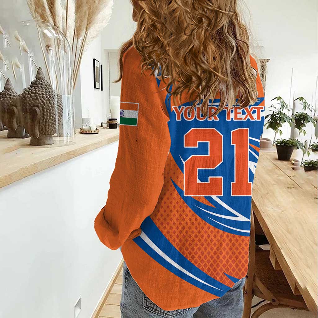 Indian Bengal Tiger Cricket Custom Women Casual Shirt Unique Pattern