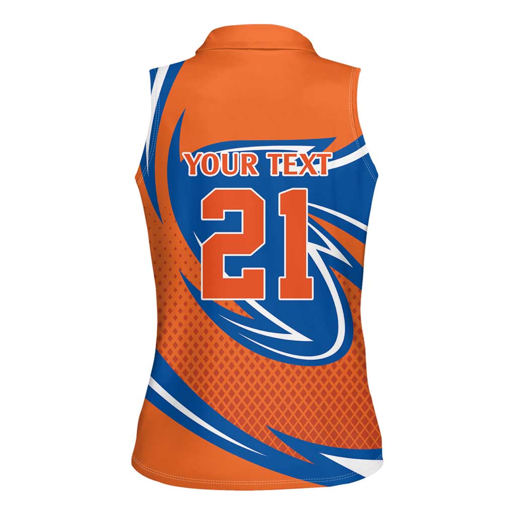 Indian Bengal Tiger Cricket Custom Women Sleeveless Polo Shirt Unique Pattern