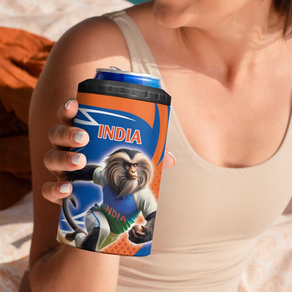 Indian Nilgiri Langur Cricket Custom 4 in 1 Can Cooler Tumbler Unique Pattern