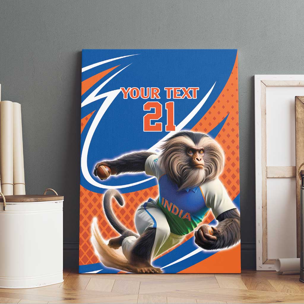 Indian Nilgiri Langur Cricket Custom Canvas Wall Art Unique Pattern