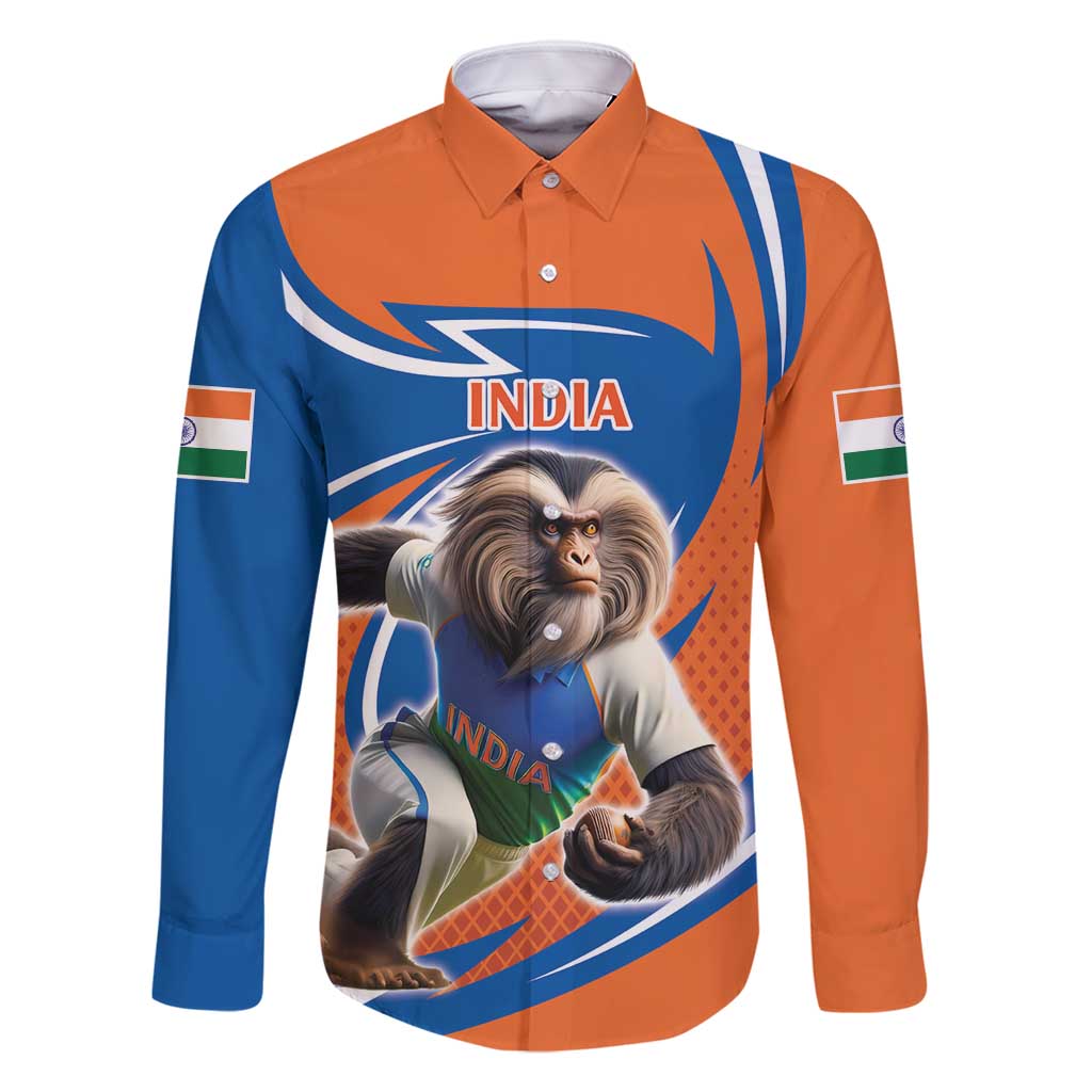 Indian Nilgiri Langur Cricket Custom Family Matching Long Sleeve Bodycon Dress and Hawaiian Shirt Unique Pattern