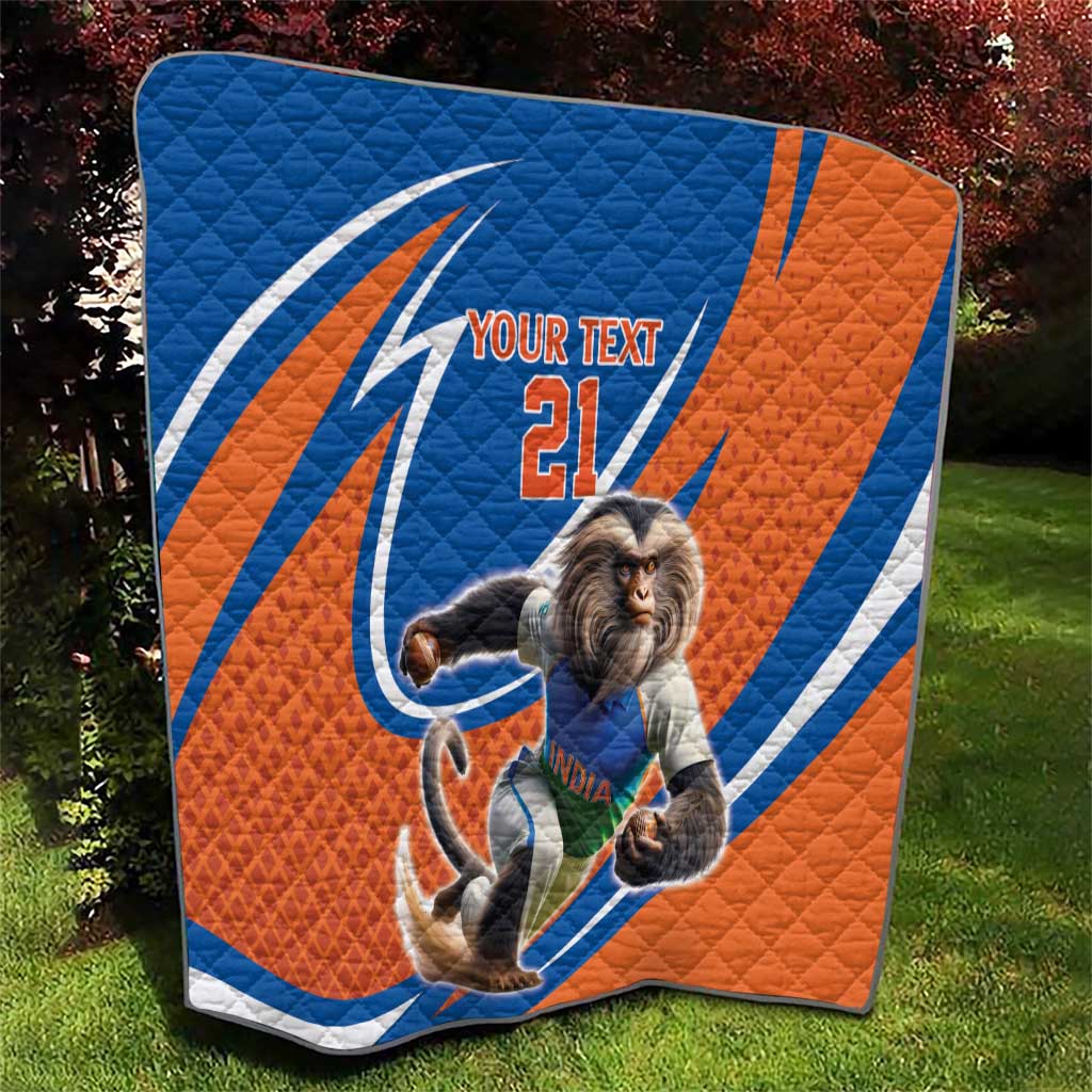 Indian Nilgiri Langur Cricket Custom Quilt Unique Pattern