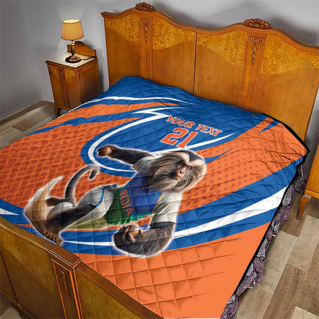 Indian Nilgiri Langur Cricket Custom Quilt Unique Pattern
