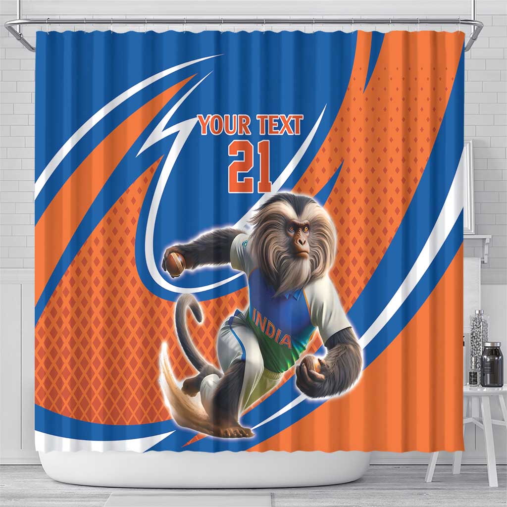 Indian Nilgiri Langur Cricket Custom Shower Curtain Unique Pattern