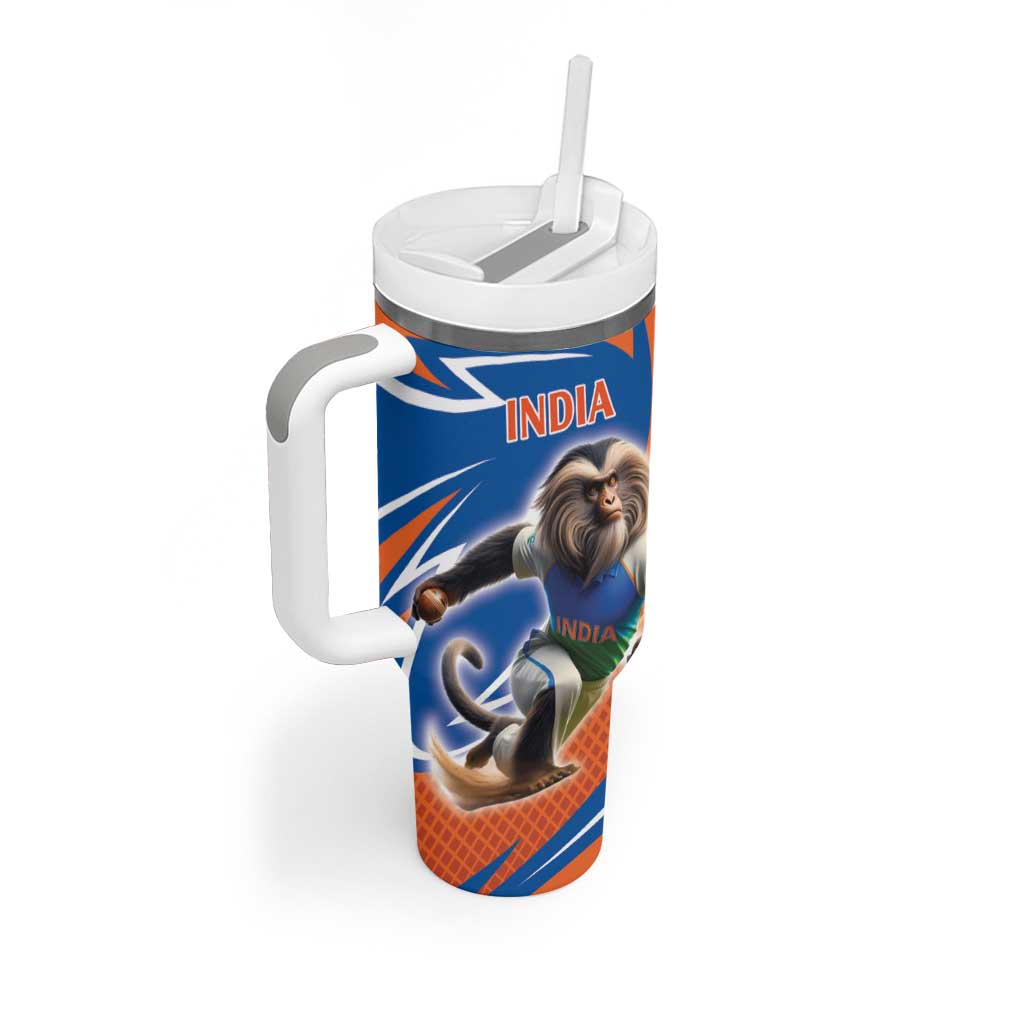 Indian Nilgiri Langur Cricket Custom Tumbler With Handle Unique Pattern